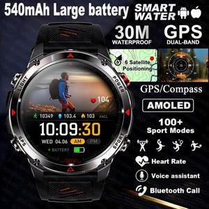 T-Rex 3 Pro 군용 등급 AGPS 스마트 워치 10ATM 방수 듀얼 밴드 GNSS 나침반 고도계 AMOLED 수영 스포츠 스