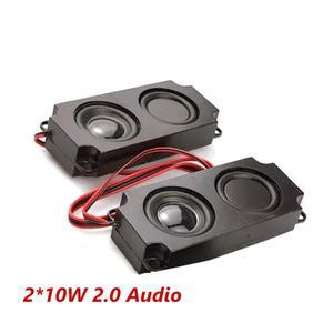 2x10W 풀 레인지 스피커 2.0 오디오 DIY 홈 HiFi 시스템 극장 휴대용 서브 우퍼 레이스 트랙 TV AUX 쌍
