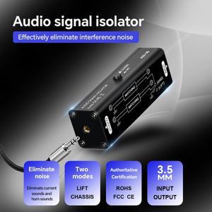 휴대용 3.5mm aux 접지 루프 아이솔레이터 전문 Hum Eliminator 오디오 신호 노이즈 필터 뮤지컬 액세서리