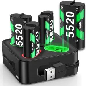 4 x 5520mWh 최대 용량의 충전식 Xbox One 컨트롤러 배터리 팩 충전기용 스베태초 Series X /S 컨트롤러용