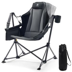 에버 어드밴스드 패딩 오버사이즈 해먹 캠핑 스윙 최대 휴대용 듀티 블랙 흔들 컴팩트 헤비 지지 포켓이 접이식 의자 멀티 400파운드 수납 있는