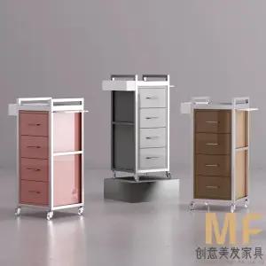 미용 미용실 염색 츄레이 도구 정리대 컷트 카트 커트트레이 시술 가구 실버 바퀴