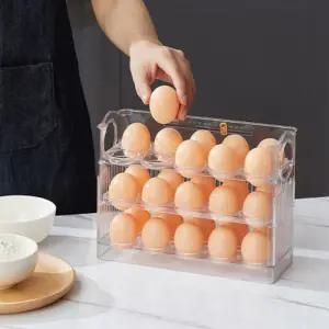3단 달걀 투명 트렌드 트레이 30구 데일리 계란 수납 SEA8+8eGN