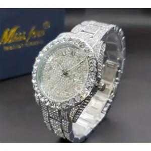 힙합 남성 다이아몬드 시계 [세금포함] [정품] Rapper Bust다운 얼음 Out 라운드(zircon) 스테인레스 패션