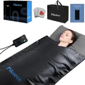 가정용 피코르스 적외선 사우나 담요 ？ 전신 및 휴식 113-176 °F 조절 가능 6피트 x 2.65피트 가죽 휴대용