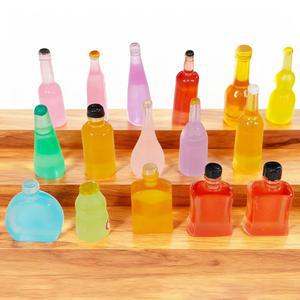 어두운 미니어처 맥주병과 맥주캔 피규어, 미니 하우스 음료 액세서리 요정 정원 DIY 장식으로 50PCS 성장