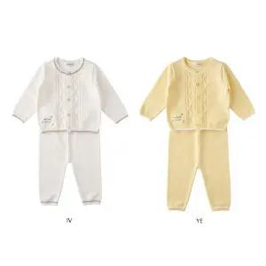 [밍크뮤](강남점)[강남점 단독] 25년 FW 쁘띠덧스니트 상하복 세트 2종중 택 1 (출산 ,백일돌선물)