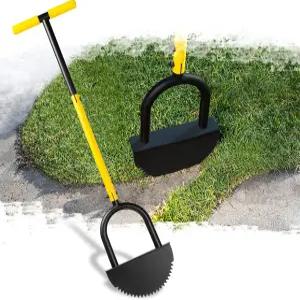 블루메트렉 수동 에저 잔디 도구 길이 조절 가능한 38-42인치 넓은 발판 망간 강철 칼날이 있는 톱니