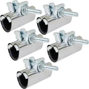 하이크래프트 파이프 수리 클램프 3/8 IPS 싱글 볼트 3인치 길이 스테인리스 스틸(5팩)