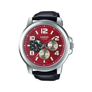 [신세계라이브쇼핑]카시오 MTP-X300L-4A 빅사이즈 아날로그 남성 가죽 시계 드레스 워치