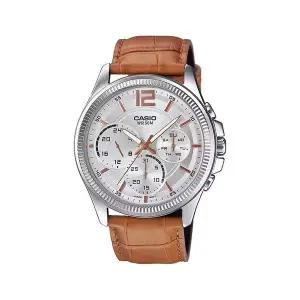 [신세계라이브쇼핑]카시오 MTP-E305L-7A2 라운드 아날로그 남성 가죽 시계