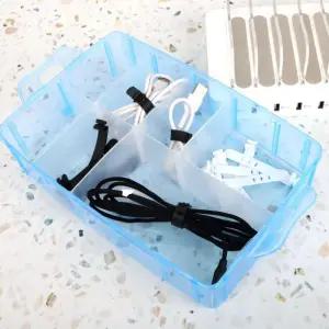 전선정리 실리콘 전선정리 케이블타이 화이트 10P