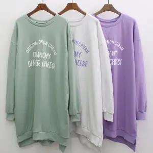 빅사이즈원피스 X211L602 온온크림맨투맨원피스 YY