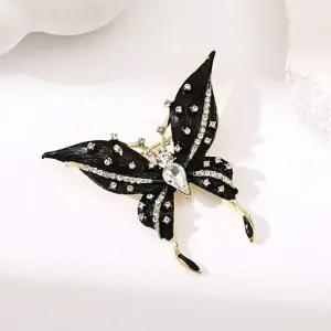 [골드스마일]포인트 나비 브로치 스카프 가방 큐빅 클립 옷핀