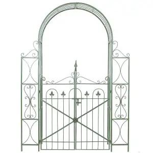 철제 대문 아치 넝쿨 지주대 출입문 터널 웨딩 화단 울타리