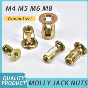 아연 도금 잭 너트 확장 금속 리벳 클램프 꽃잎 모양 잠금  벽 리베터 고정 M4 M5 M6 M8 5-30 개