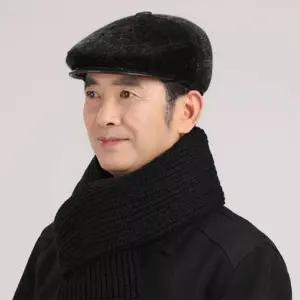 남성 중년 야외활동 골프 겨울 헌팅캡 귀마개 베레모 Kll9+1dka