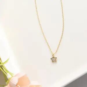 [라일리쥬얼리] Rly 시후주얼리 골드 별라인 펜던트 시뮬럿다이아 목걸