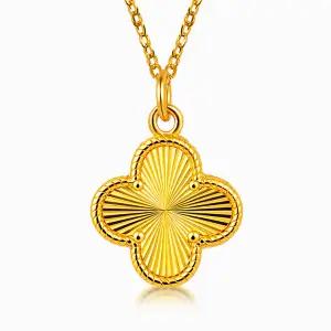 [한국금다이아몬드] 순금 목걸이 컷팅 클로버 24K 중