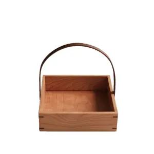 오아픽 11번가 원목바구니 소품정리함 수납 바스켓 나무 탁자 빈티지