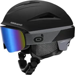오도랜드 스키 헬멧 성인 및 청소년용 고글이 장착된 스노보드 오디오 호환 충격 방지 방풍 안전 스노우