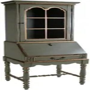 보몬트 레인 전통 20인치 W 비서 책상 단단한 나무와 유리 파스텔 그린 마감 수납 서랍이 있는 드롭 프론트