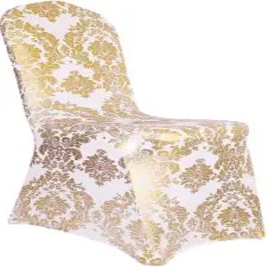 파티 웨딩 홈 장식을 위한 바람직한 라이프 팩 1개 브론징 골드 플라워 프린트 탈착식 세척 가능 스판