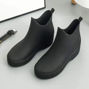 여자 VQ806570 발목 여름 레인부츠 숏 말랑 앵글 말랑한 장화