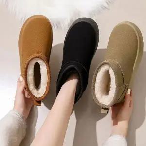 여성 GK375338 스웨이드 털부츠 방한화 신발