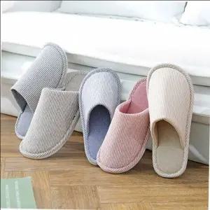 슬리퍼 PF519245 발편한 디테일 구성 줄무늬 층간소음 실내화