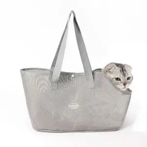 댕투게더 반려동물 이동가방 그레이 강아지 외출가방