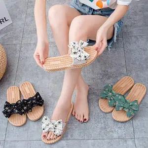 여름 YS862478 별리본 포인트 여성스러운 러블리 비치 슬리퍼