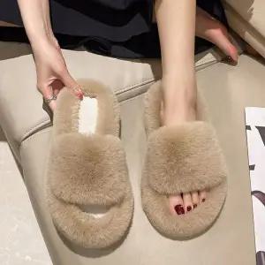 방한 LG385489 털실내화 퍼슬리퍼 여자 사무실 실내화 겨울슈즈