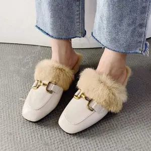 여성 WA932217 슬리퍼 밍크털 뮬 패션 털신발