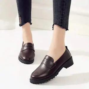 여성 BS441064 클래식 통굽로퍼 단정 오피스 청키 데일리슈즈