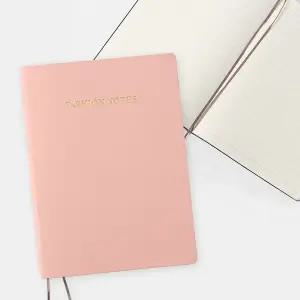 컬러스테이 유선 노트 B6 핑크 업무수첩 가죽커버다이