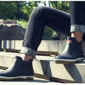 베이직 XLT450B6 3컬러 아웃솔 절개라인 디테일 남성 레인부츠