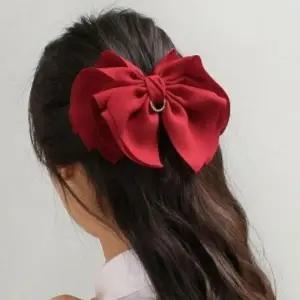 [콩심팥심]큐빅 장식 자동 리본 헤어핀 빅 리본 머리끈 머리핀