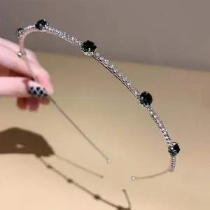 모던 심플 녹색 사파이어 지르코늄 큐빅 헤어밴드