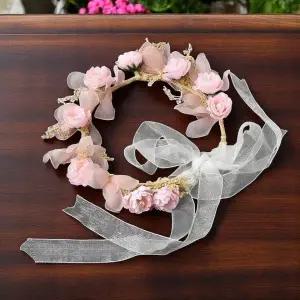 플라워 화관 웨딩 헤어밴드 셀프 결혼식 머리띠