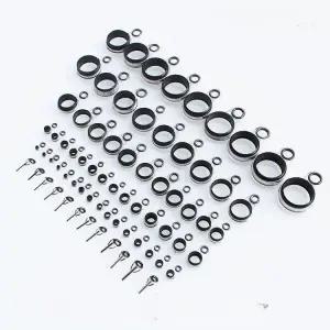 가이드링 초리대 루어 원투 낚시대 로드 가이드 세트 부품 튜닝 캡 세라믹