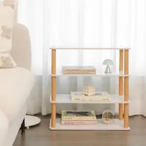 [아트박스]/아도라하우스 내추럴 화이트 우드 4단 선반