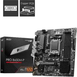 MSI PRO B650M-P Pro Series 마더보드(AMD Ryzen 9000/8000/7000 시리즈 프로세서 AM5 DDR5 PCIe 4.0 M.2