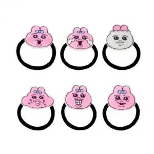 토끼 모양 아크릴 헤어밴드 고무줄 머리끈