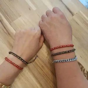 [골드스마일]오색실 커플 팔찌 행운과 재물 운 세련된 끈 손목밴드