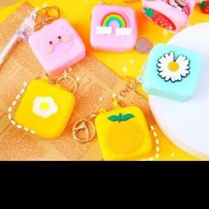 실리콘 소재 미니 동전 지갑 휴대용 동전 보관 케이스