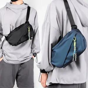 남성 입체적인 모던 디자인 고밀도 크로스오버 슬링백남학생보조가방 회사원 크로스백 캐주얼룩 슬링백 바