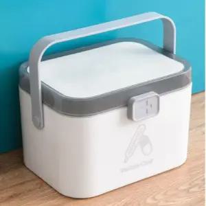 화이트그레이 2단 소형 구급함 분리형