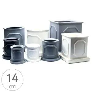 모던 도기 몰딩 화분 R14 14x15cm 흙화분 예쁜 수공예 감성 네모 사각 미니 토기