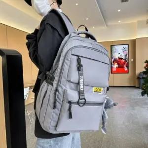 진그레이 남녀 공용 대학생 직장인 가죽 방수 경량 일상용 백팩 노트북백팩 캐주얼백팩